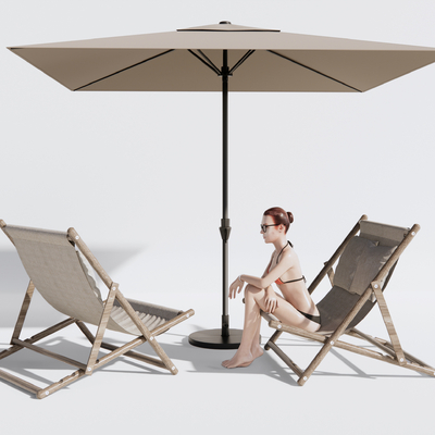 Modern beach lounger