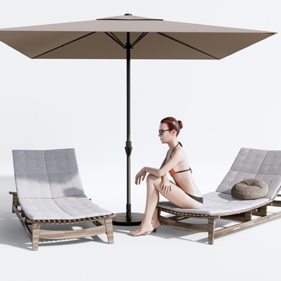 Modern beach lounger