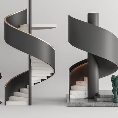 modern revolving staircase