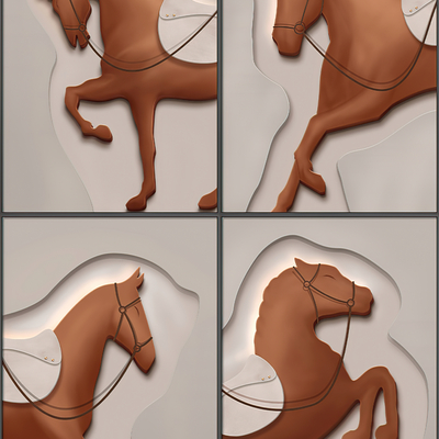 Modern high-grade horse decorative painting