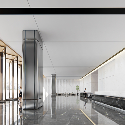 Modern Office Building Lobby