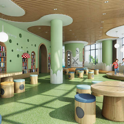 Modern Kindergarten Picture Book Room Classroom