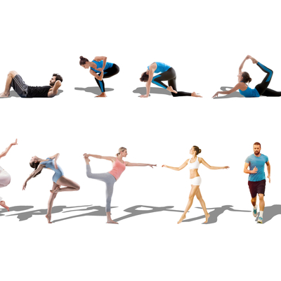 Modern Sports Yoga Characters