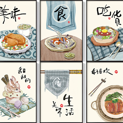 Hand-painted food paintings