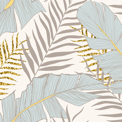 Tropical Plant Cloth Mural