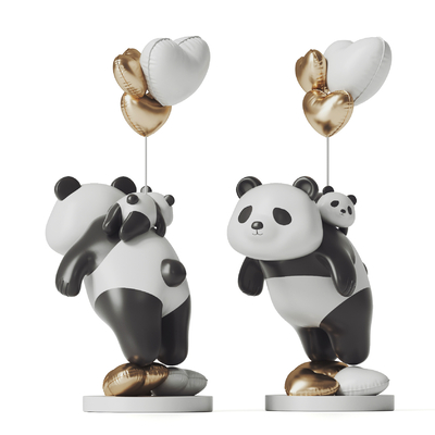 Modern Art Toy Balloon Panda Ornaments