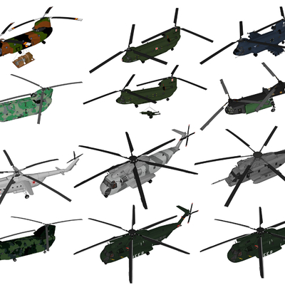 Modern Military Transport Helicopter