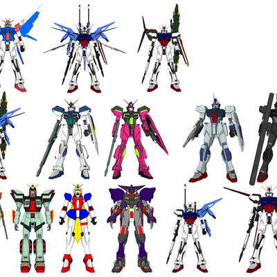 Modern anime Gundam robot