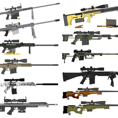 Modern military sniper rifle weapon