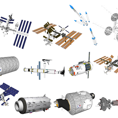 Modern Satellite Rocket Space Station