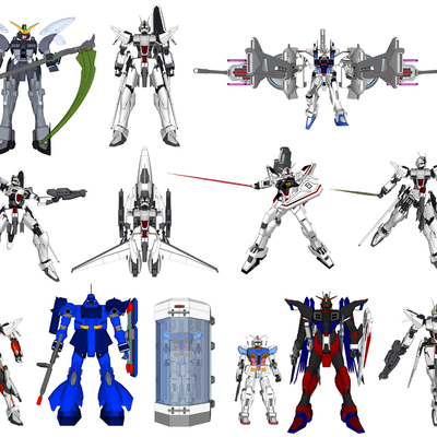 Modern anime Gundam robot