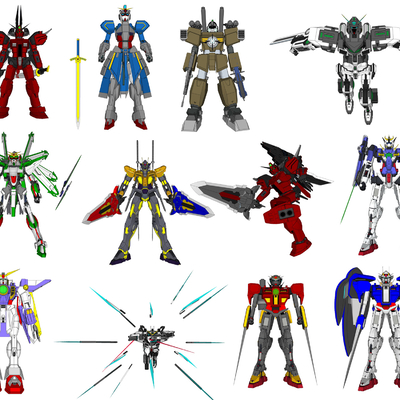 Modern anime Gundam robot