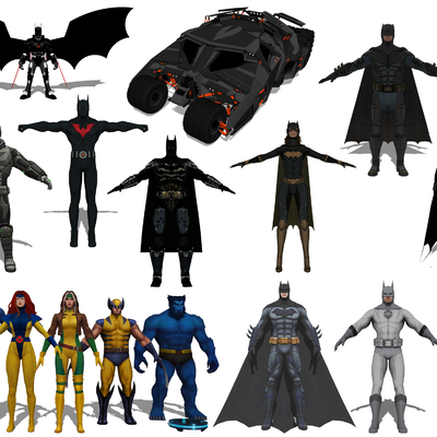 Modern Marvel Characters X-Men Batman