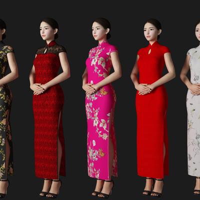 modern cheongsam beautiful figure