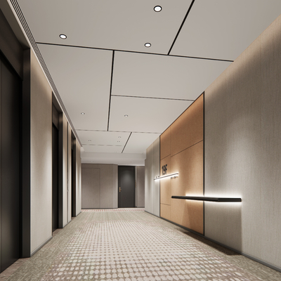 Modern Hotel Hallway