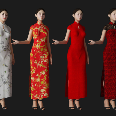 modern cheongsam beautiful figure