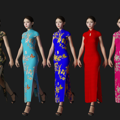 modern cheongsam beautiful figure