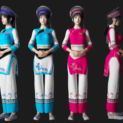 Modern Miao Beauty Characters