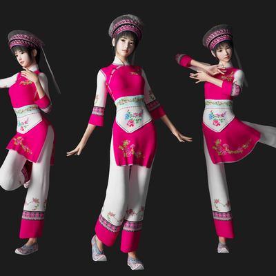 Modern Miao Dance Beauty Characters