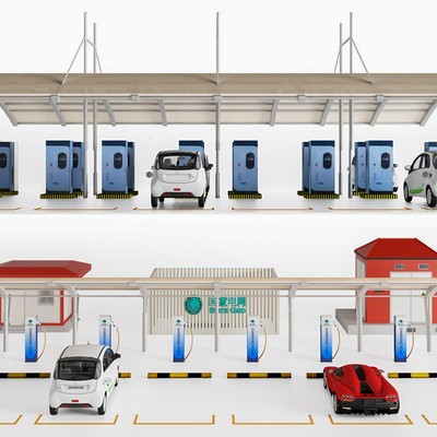 modern car charging station