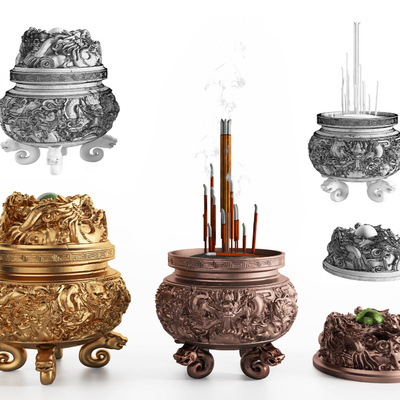 Chinese-style copper incense burner product sandalwood xuande stove