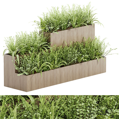 modern green flower bed