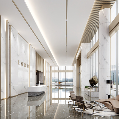 Modern Office Building Lobby