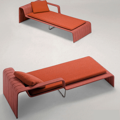 Modern fabric chaise longue