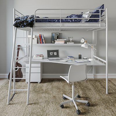 Modern Desk Bed Dormitory Bed