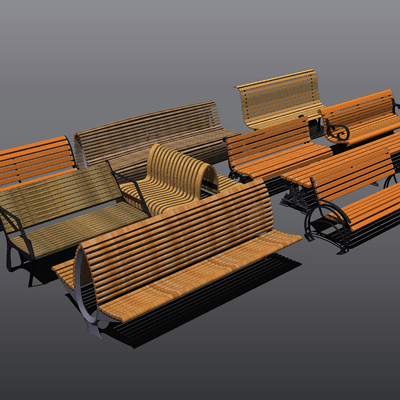 Modern Outdoor Park Bench