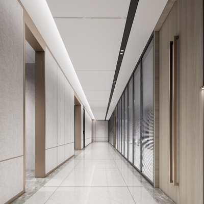 Modern office walkway