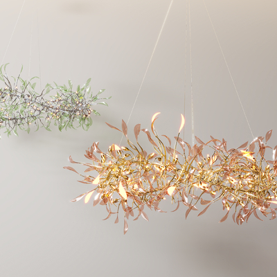 Modern leaf decoration chandelier