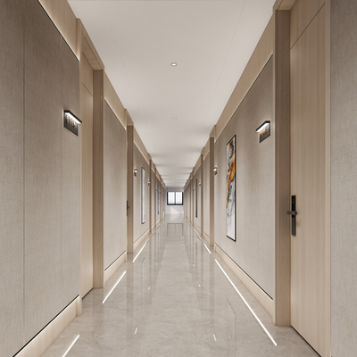 Modern Hotel Corridor