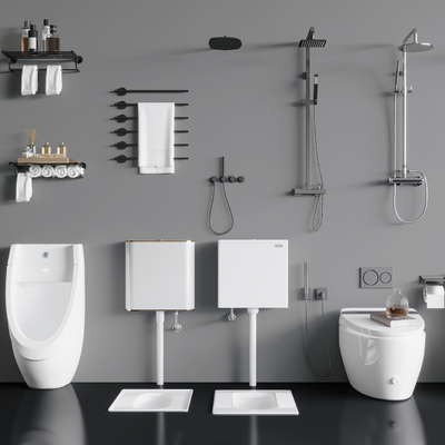 Modern toilet squat pan towel rack