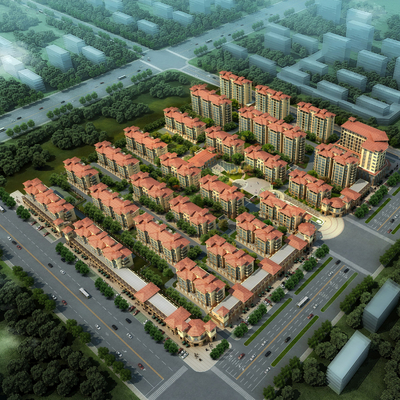 Jianou residential area bird's-eye view