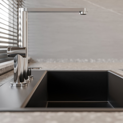 Modern stainless steel sink