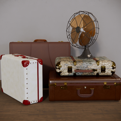 European Retro Luggage Suitcase