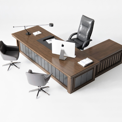 Modern office desks and chairs