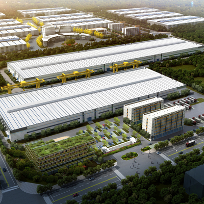 Modern industrial park plant bird's-eye view