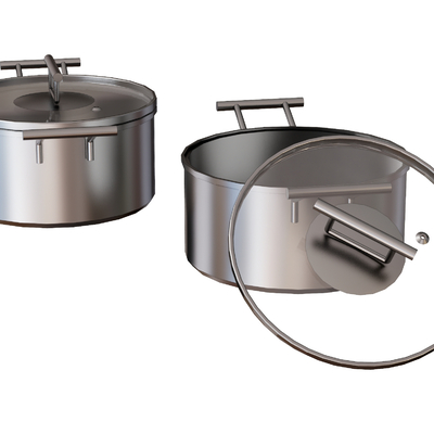 Modern stainless steel pot