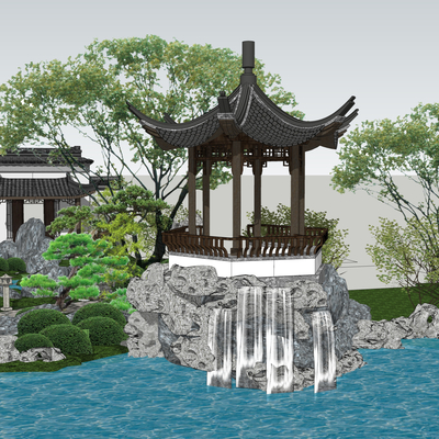 Landscape of Chinese Pavilion