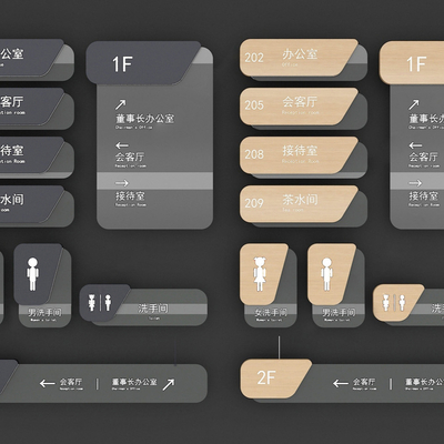 Modern Office Door Sign Guide Sign