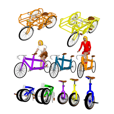 Modern Tourist Area Bicycle Tricycle