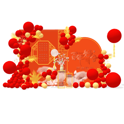 New Chinese Balloon Wedding Banquet Art Display