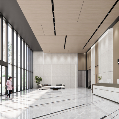 Modern Company Office Lobby