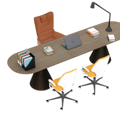 Modern office desks and chairs