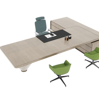 Modern office desks and chairs