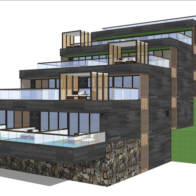 Modern Mountain Villa Exterior