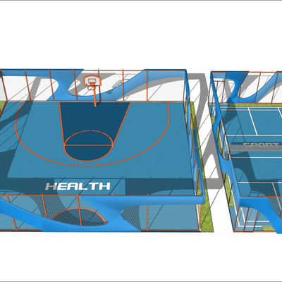 modern sports field activity field basketball court badminton court