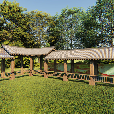 Chinese-style porch pavilion